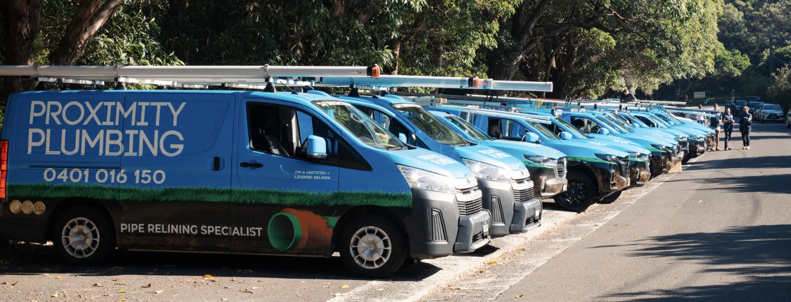 Fully stocked service vans ready for call-outs